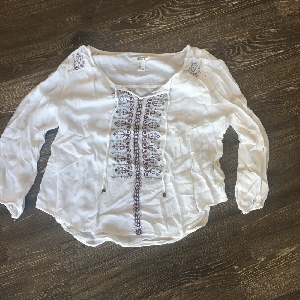women's medium white blouse